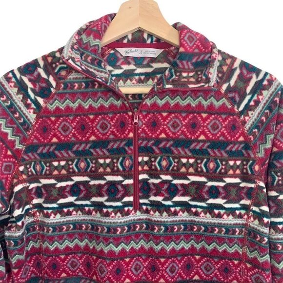Woolrich Aztec Print Half Zip Fleece Pullover - Picture 2 of 8